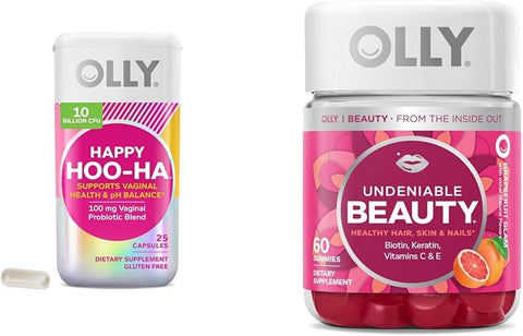 Cápsulas Felizes Hoo-Ha – Energia e Bem-estar para Mulheres | 60 cápsulas - OLLY