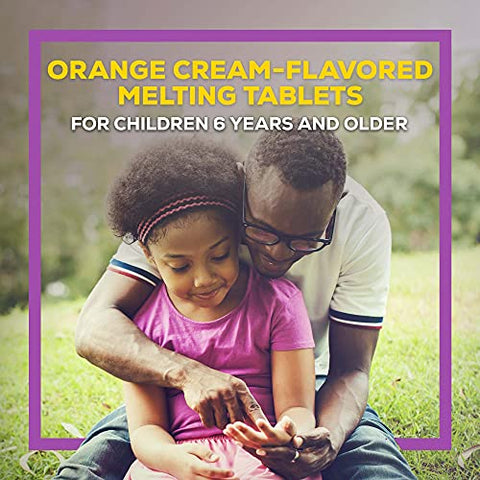 Crianças 12HR Comprimidos de Creme de Laranja, 24 Unidades, Antialérgico Não Sonolento para Crianças - Allegra