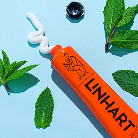LINHART - Linhart Whitening Toothpaste – Clareamento Dental, Pasta de Dente Fortalecedora do Esmalte com Sabor de Menta (2 Unidades)
