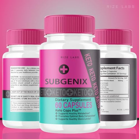 rize labs - (2 Pacotes) Cápsulas Subgenix, Subgenix Pílulas Naturais Queimadoras de Gordura, Suplemento Subgenix para Metas de Fitness e Bem-Estar, Fórmula Avançada Subgenix – Análise, Pastillas (120 Cápsulas)