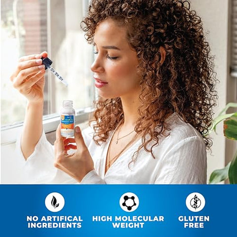 Synthovial Seven – Suplemento de Ácido Hialurônico Oral 30ml (Pacote com 2) – HA Líquido Suporta Hidratação da Pele, Articulações, Olhos e Lábios – Livre de Glúten, Vegano - Hyalogic