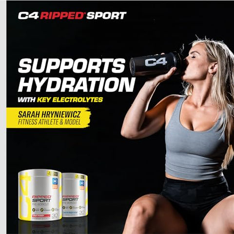 Cellucor - C4 Ripped Sport Pó Pré-Treino Arctic Snow Cone – Certificado NSF para Esportes Suplemento Energético Pré-Treino Sem Açúcar para Homens
