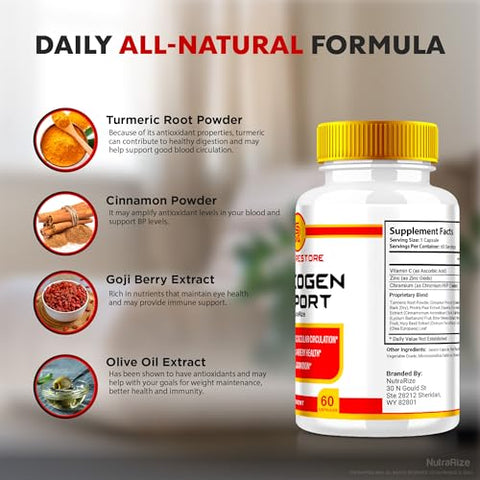 NutraRize - SweetRestore Glycogen Support – Cápsulas Oficiais para Suporte de Glicogênio, Fórmula de Suporte Articular SweetRestore, Avaliações do Limpador de Vasos Sanguíneos (60…)
