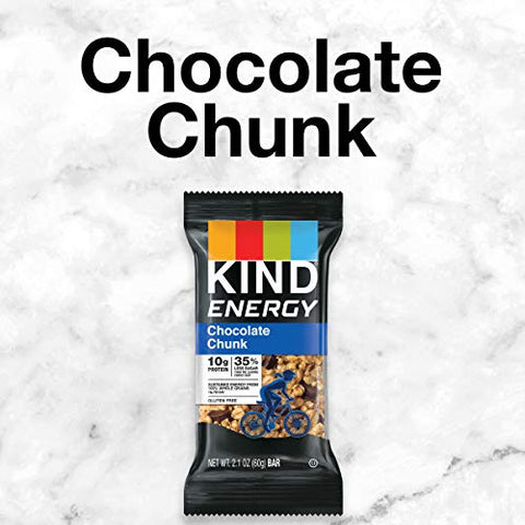 Barras de Energia KIND, Chocolate Chunk, Snacks Saudáveis, Sem Glúten, 30 Unidades