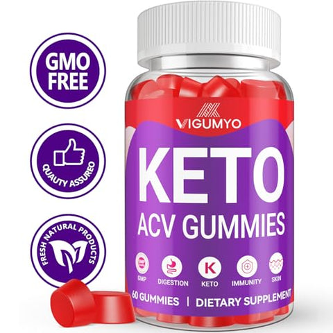 VIGUMYO - ACV Keto Gummies Fórmula Avançada 1500mg Keto ACV Gummies com B12 Suco de Romã Beterraba – Vegano 120 Gummies