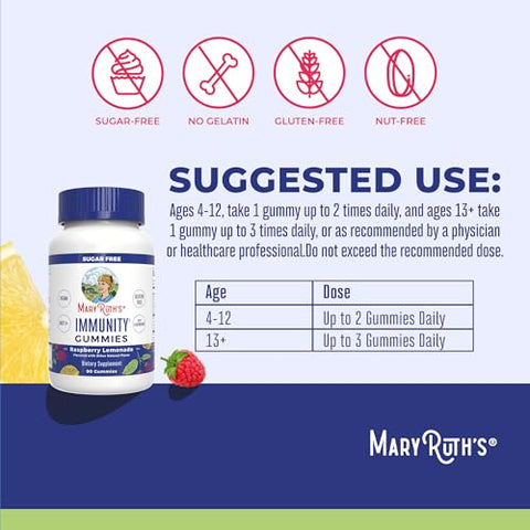 Gomas Imunidade Sem Açúcar, Poderosa Mistura, Vitamina C de Sabugueiro - MaryRuth Organics