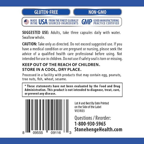Stonehenge Health - Vitamina C Lipossomal Dinâmica 1500mg – 90 Cápsulas – Fórmula Avançada – Fosfolipídios de Girassol Não-OGM, Suporta Sistema Imunológico Saudável, Síntese de Colágeno e Cérebro