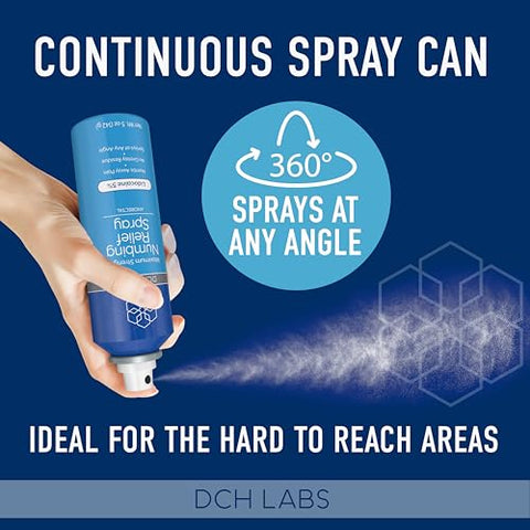DCH Labs - Spray Anestésico Tópico Lidocaína 5% – Alívio Máximo, 150ml, Vegano