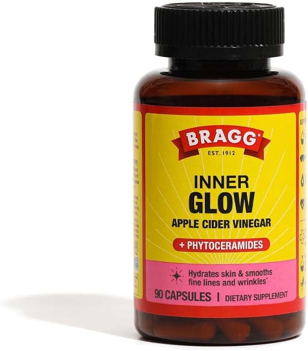 Cápsulas de Vinagre de Maçã e Fitoceramida – 750mg de Ácido Acético – Energia - Bragg
