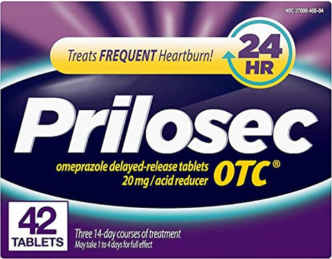 OTC Redutor de Ácido, Comprimidos de Liberação Retardada, 2 Pacotes – 84 Unidades | Marca Prilosec OTC - Prilosec