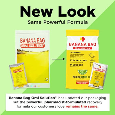 Banana Bag Oral Solution - Banana Bag Solução Oral – Fórmula de Hidratação e Recuperação Farmacêutica – Eletrólitos