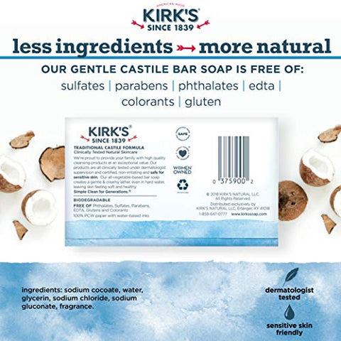 Kirk's - Sabonete em Barra Kirk’s Original Coco Castile Fragrância Fresca Original 113g (Embalagem com 24 unidades)