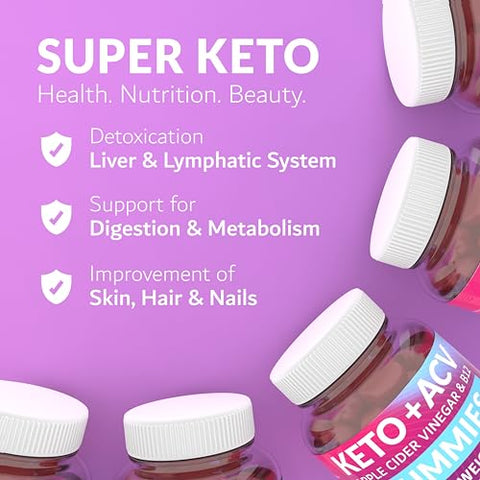 Beilancy - Keto ACV Gummies – Perda de Peso Avançada – Feito nos EUA – Gomas ACV Keto Saborosas para Perda de Peso, Digestão, Limpeza – Sem Glúten, Sem GMO