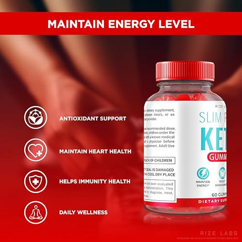 rize labs - Slim Plus Keto ACV Gummies – Gomas Oficiais Slim Plus Keto para Perda de Peso Avançada, Suplemento SlimPlus Keto ACV, Goma de Vinagre de Maçã 100% Natural, Avaliações Slim (60…)