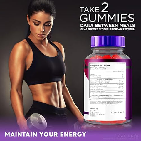 rize labs - (2 Pacotes) Gomas Premier Keto ACV, Gomas Keto Extreme 2000mg Avançadas para Perda de Peso, Gomas Keto Plus ACV, Suplemento de Vinagre de Maçã 100% Natural, Fórmula Oficial
