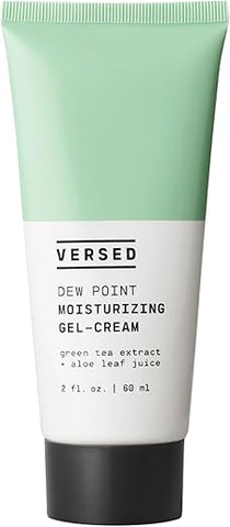 Gel Hidratante Facial Dew Point – Creme Gel Antioxidante com Extrato de Chá Verde e Suco de Aloe Vera – Absorção Rápida, Não Oleoso – Creme Facial Híbrido para Pele Seca - Versed