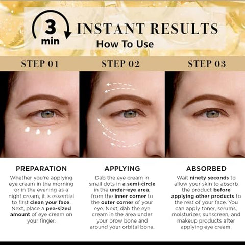 LPH LAB - Creme Temporário para Olhos, Redutor Instantâneo de Bolsas e Olheiras : Eye Tightener
