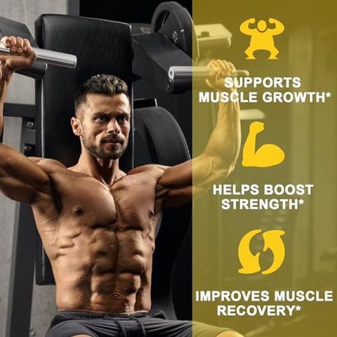 JINGYAT - Gummy de Creatina 5g, Suplemento de Creatina Monohidratada Sem Açúcar em Gomas para Homens