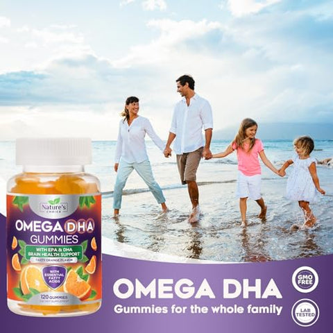 Nature's Choice - Gomas de Ômega 3 de Óleo de Peixe – Vitaminas de Goma de Ômega 3 de Força Tripla com Alta Absorção de EPA
