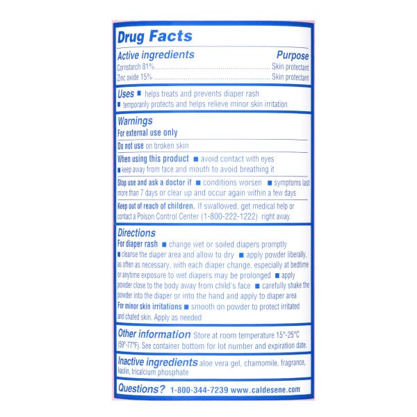 Pó Protetor Medicado com Óxido de Zinco – 100g - Caldesene
