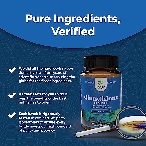 Natural Vore - Melhor Suplemento de Glutationa – Benefícios Naturais de Clareamento da Pele e Anti-Envelhecimento com Redução de Comprimidos de L-Glutathione para Homens