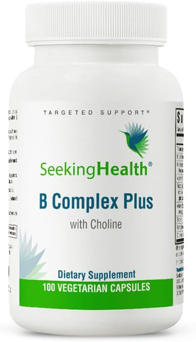 B Complex Plus – Suplemento de Vitamina B com Colina | 60 cápsulas | Marca em Destaque - Seeking Health
