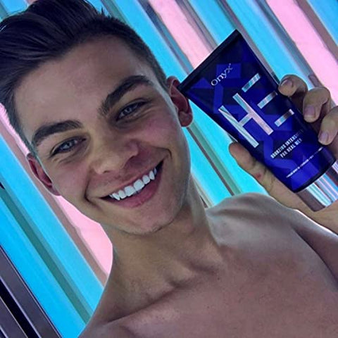 HE Loção Bronzeadora para Homens – Acelerador de Bronzeamento Indoor com Bronzer – Loção Bronzeadora Masculina para Rápido Resultado - Onyx