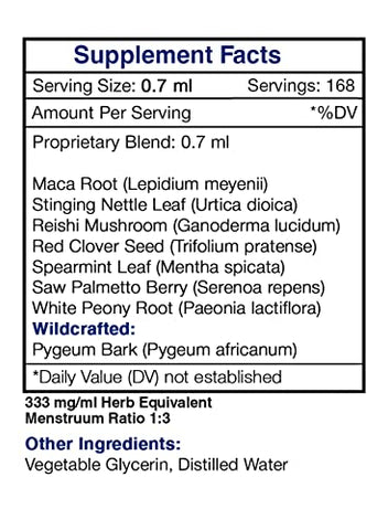 Secrets of the Tribe - Prosta Vigor: Extrato Herbal de Tintura para Próstata Saudável – Pygeum, Maca, Urtiga, Reishi, Trevo Vermelho, Hortelã, Saw Palmetto, Peônia Branca – Livre de Álcool, Glicerina – 100ml