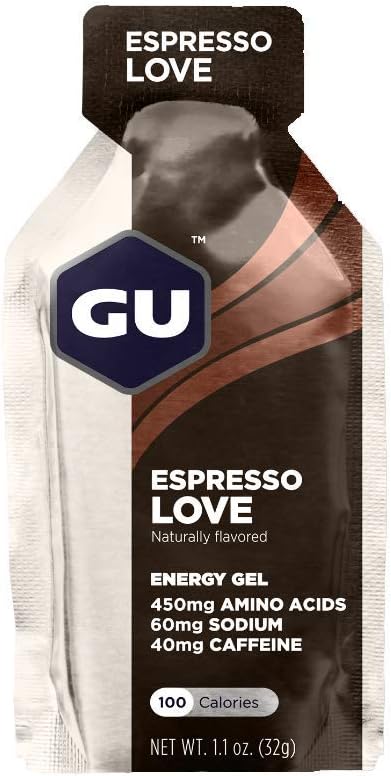 Energy Gel Original, 24 Unidades, Sabor Espresso Love – Energia Esportiva Nutrição, Marca GU - GU