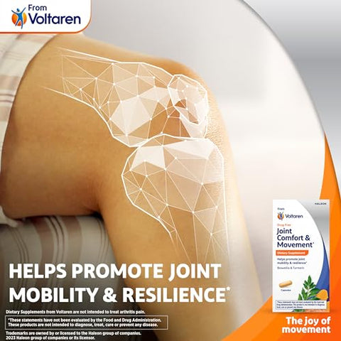 VOLTAREN - Voltaren: Suplemento Voltaren para Conforto e Mobilidade das Articulações com Boswellia e Cúrcuma para Suporte Articular, Movimento e Flexibilidade – Frasco com 30 Comprimidos