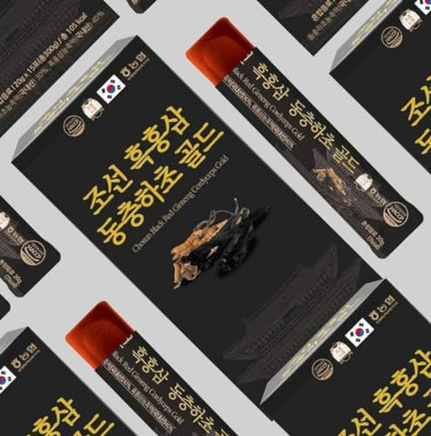 Generic - Ginseng Coreano Vermelho e Preto Cordyceps Gold 30 Sticks – Suplemento Herbal