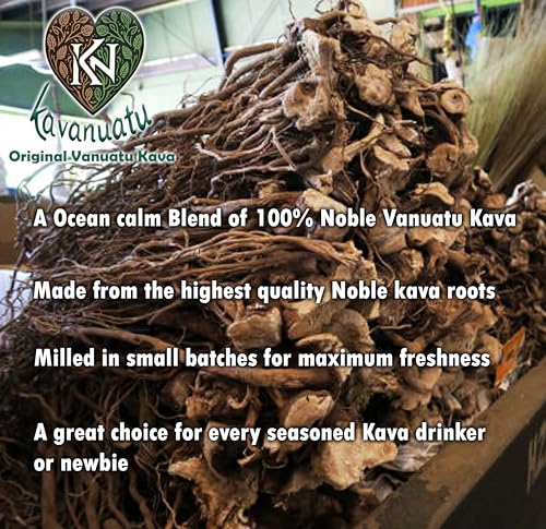 Kavanuatu - Vanuatu Kava em Pó Raiz de Kava Suplemento Herbal para Calma – 100g