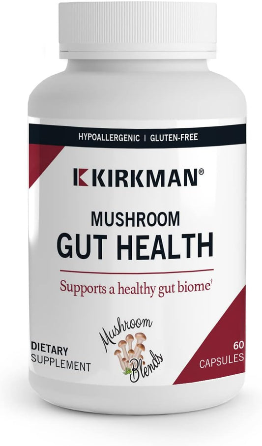 Cápsulas de Cogumelo para Saúde Intestinal – 60 Unidades – Suporte para Saúde Intestinal – Auxilia a Saúde Imunológica – Hipoalergênico - Kirkman