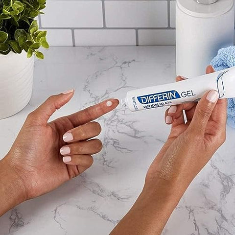 Gel Differin Adapaleno 0.1% Tratamento para Acne, 45g, 180 dias, 2 unidades