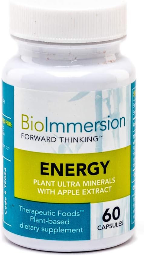 BioImmersion - Energia – Ultra Minerais de Planta com Extrato de Maçã – 60 Cápsulas | Marca: Energy-Plant