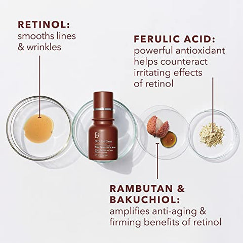 Dr Dennis Gross - Dr. Dennis Gross Advanced Retinol Ferulic Triple Correction Eye Serum | Firmeza da Pele, Hidratação Intensiva e Redução de Rugas  Dr. Dennis Gross