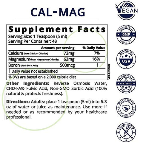 Zemvelo - Liquid Ionic Cal/Mag | Cálcio, Magnésio, Boro | Fortaleça seus ossos