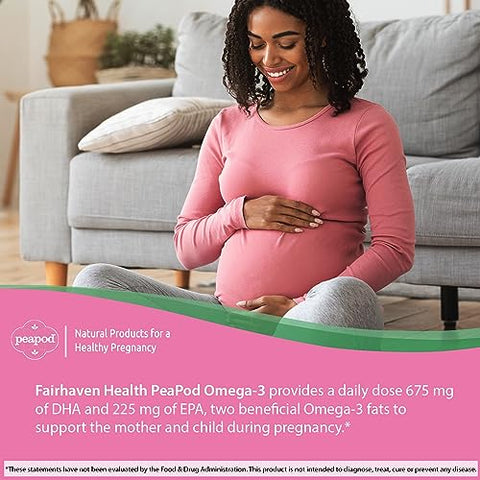 Peapod Ômega-3 Premium Óleo de Peixe Islandês para uma Gravidez Saudável, Rico em EPA, DHA e Ácidos Graxos para Função Cognitiva, Sabor Cítrico - Fairhaven Health