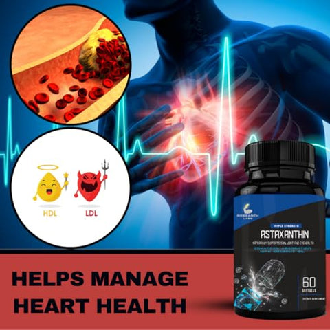 Research Labs - Pesquisa Labs Astaxantina Natural 12mg Softgels Extra Frasco Óleo de Coco Orgânico para Absorção Aprimorada Antioxidante Poderoso Suporta Olhos e Articulações