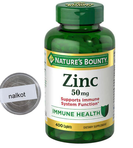 Nature’s Bounty Zinc 50 mg – 400 Caplets | Zinco de Alta Potência 50mg, Amigável aos Vegetarianos | Guia de Suplementos nalkotSumplimentsGuide