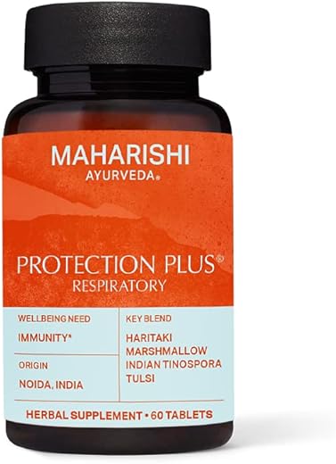 Suplemento Natural de Suporte Pulmonar à Base de Ervas | Proteção Plus para os Brônquios | 60 cápsulas de 500mg - Maharishi Ayurveda