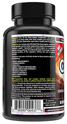Suplemento MST Capsimax 100mg V Cápsulas, 60 Porções – Gerenciamento de Peso, Termogênico, Controle de Apetite, Queima de Calorias, Saúde Metabólica, Livre de Estimulantes. BSCG