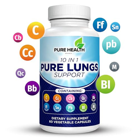 Pure Health Brands - 10 em 1 – Desintoxicação Pulmonar: Limpeza e Cuidado para seus Pulmões | Marca: Lung Detox