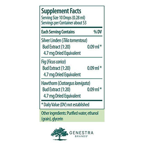 Calm-gen | Suplemento Herbal de Tília Prateada, Figo e Espinheiro | 15 ml - Genestra Brands