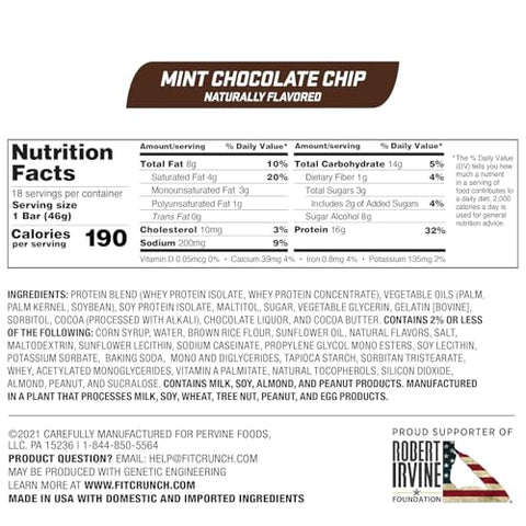 Generic - Barras de Proteína Tamanho Lanche, Única Barra Assada de 6 Camadas, 3g de Açúcar