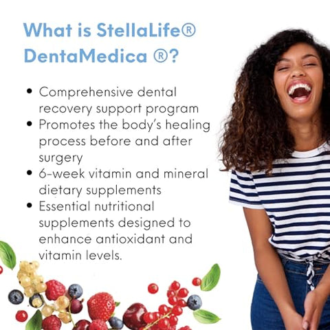 DentaMedica – Suporte Nutricional para Recuperação Rápida pós-Cirurgia/Procedimento Dentário, Vitamina D3 - StellaLife