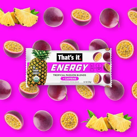 That's it. - That’s it. Barras Energéticas Mini de Abacaxi Maracujá (15 unidades) – Sem alergênicos, sem nozes, não transgênico, sem gordura