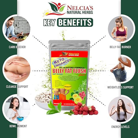 NATURAL HERBS - Queimador de Gordura Abdominal para Homens Nelcia – 100% Natural – 60 cápsulas – Resultados Rápidos