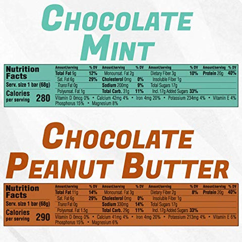 Pack Variado de Barras de Proteína Builder, 20g de Proteína (Chocolate Menta) - Clif Bar